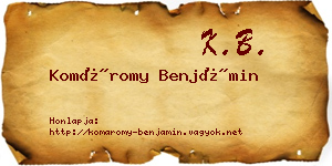 Komáromy Benjámin névjegykártya